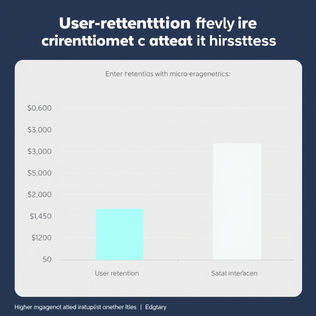 Bar chart comparing user retention rates between platforms with micro-interactions versus static interfaces, showing higher engagement metrics